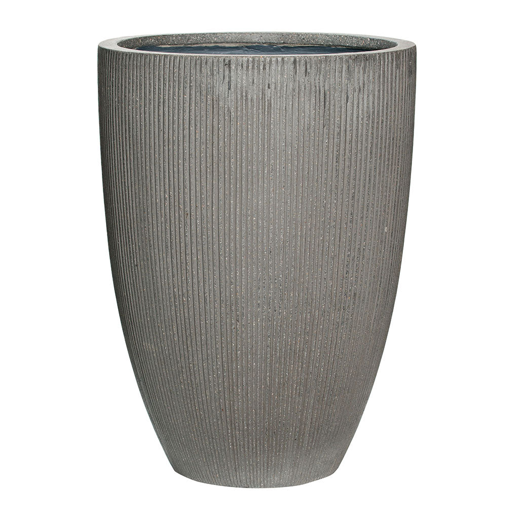 Ben Ridged Planter - Dark Grey - Quality Planters | Hortology - HORTOLOGY