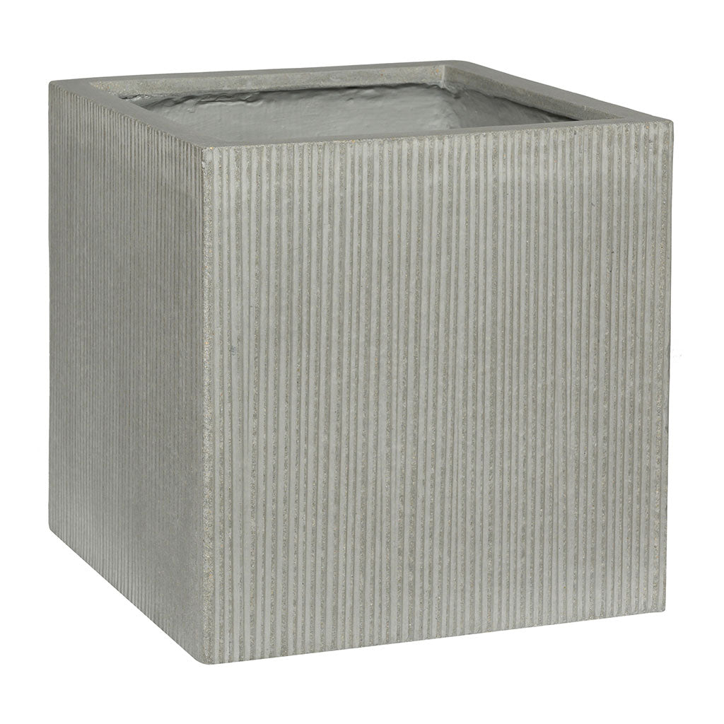 Block Planter - Ridged Cement