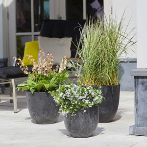 Bola Artstone Plant Pot - Black - Outdoor Planters