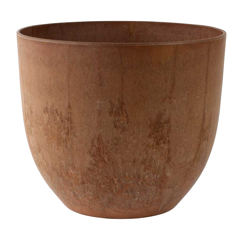 Bola Artstone Plant Pot - Rust - Small Medium