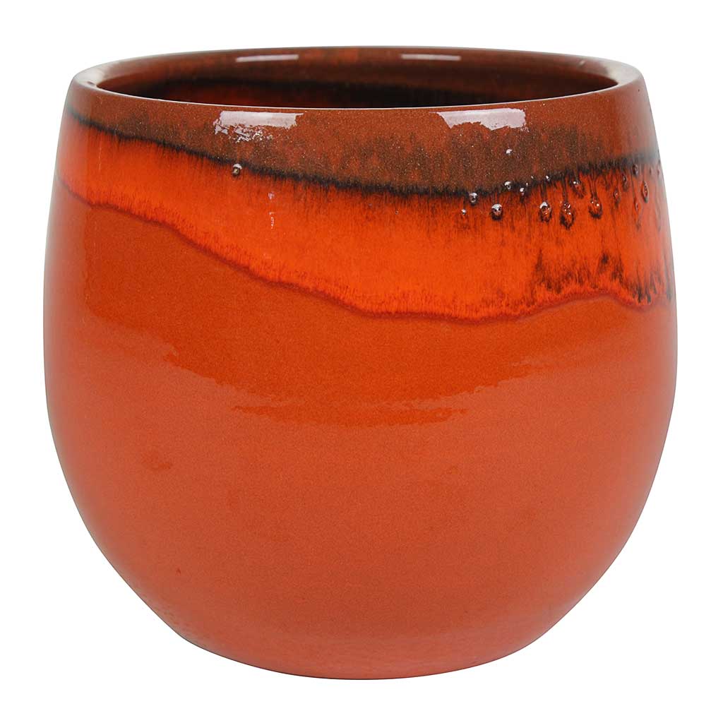 Charlotte Plant Pot - Red Orange - Large