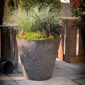 Claire Artstone Plant Pot - Grey - Outdoor Planter Grasses