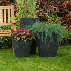 Claire Artstone Plant Pot - Black - Outdoor Planters