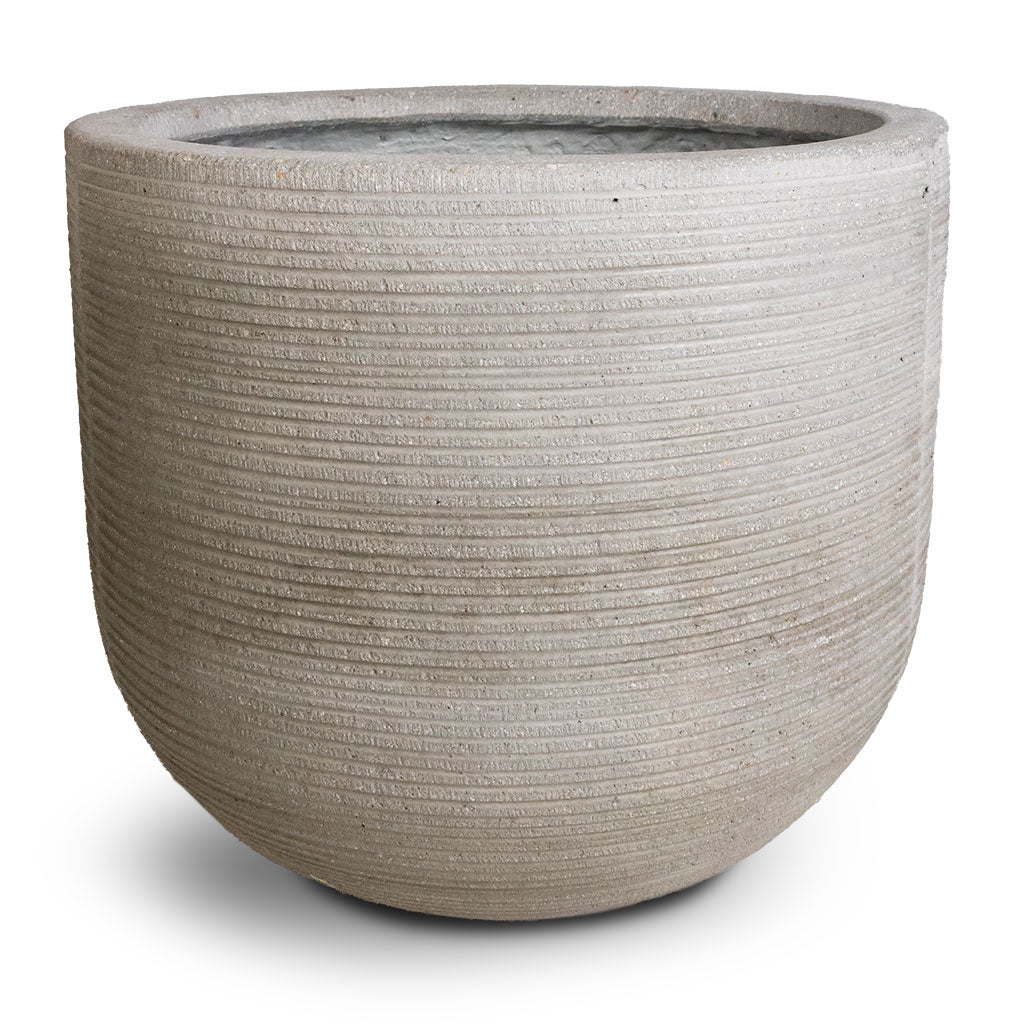 Cody Ridged Plant Pot - Cement