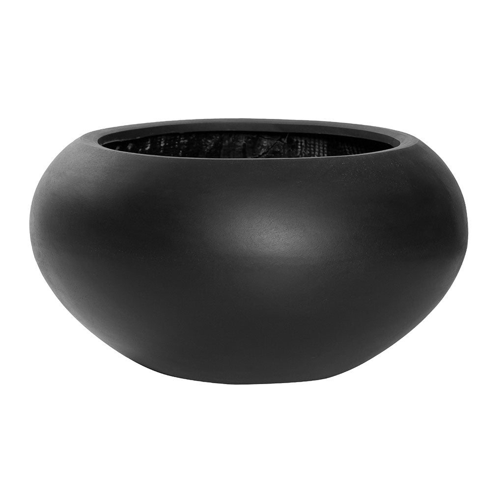 Cora Natural Bowl Planter - Black 47cm