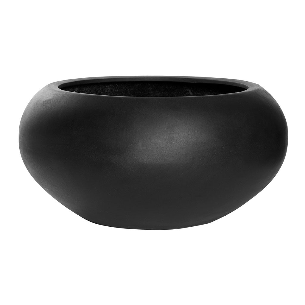 Cora Natural Bowl Planter - Black 70cm