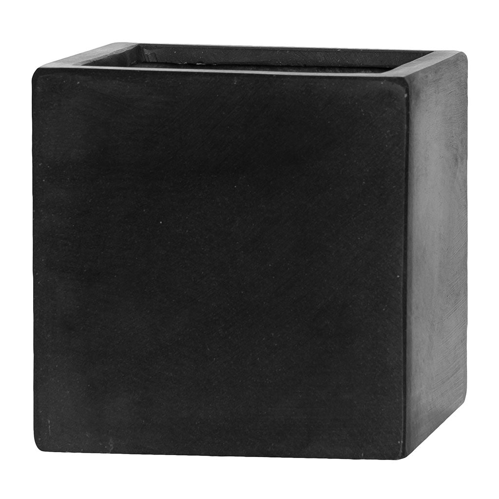 Fleur Natural Cube Planter - Black - Medium
