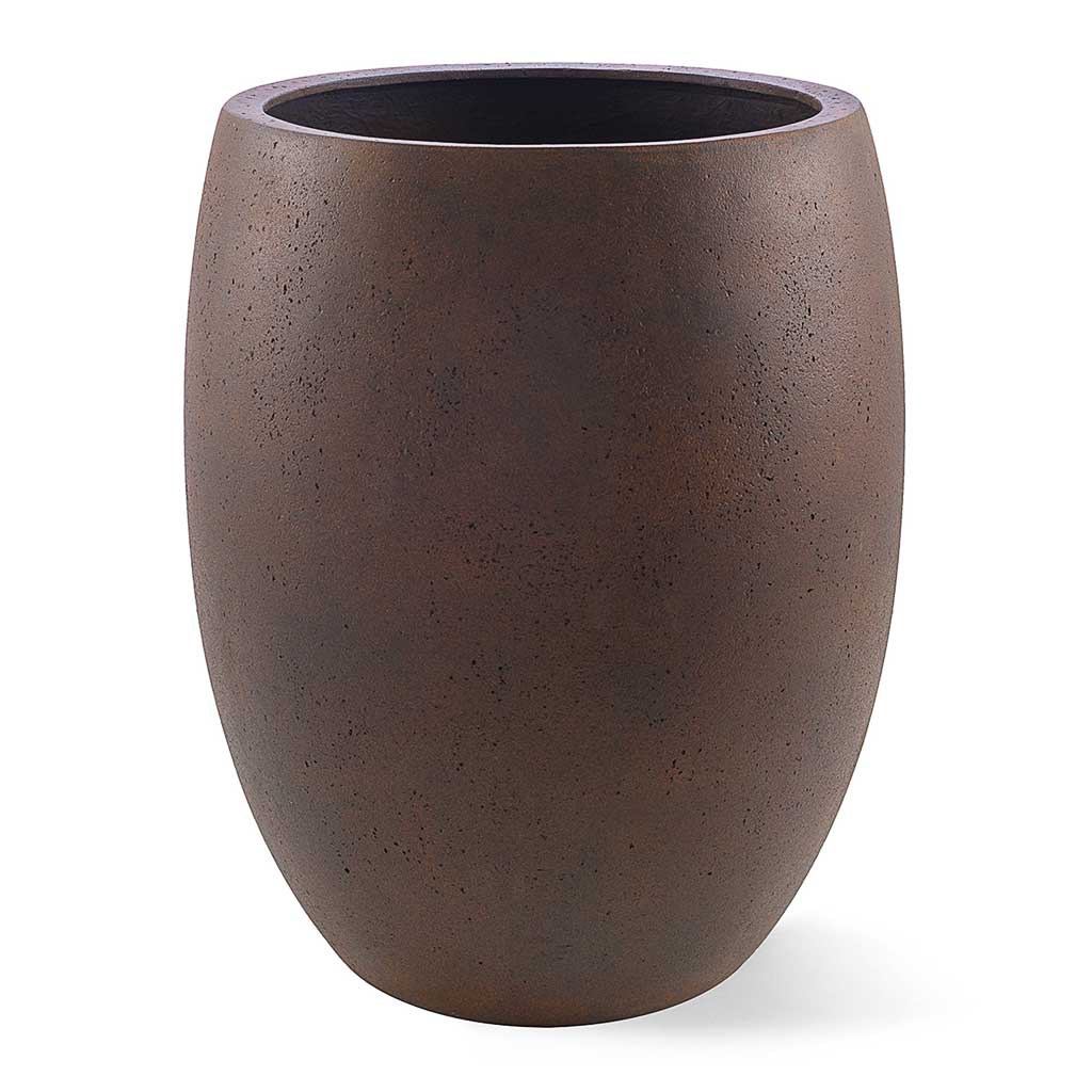 Grigio Tall Balloon Planter - Rusty Iron Concrete