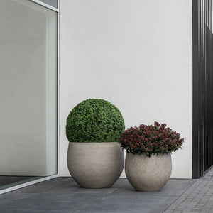 Jumbo Orb Planter - Stone Washed & Outdoor Plants