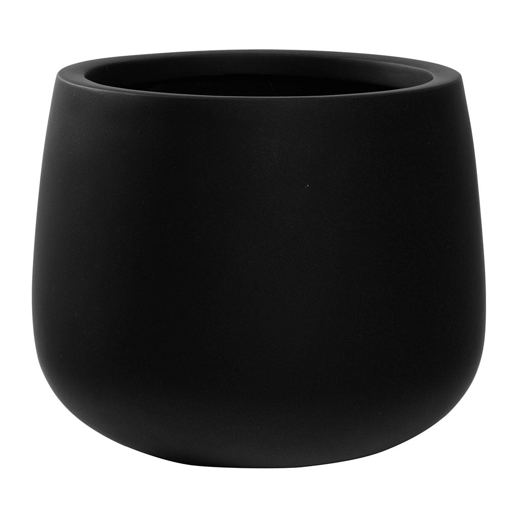Kevan Natural Planter - Black 25cm
