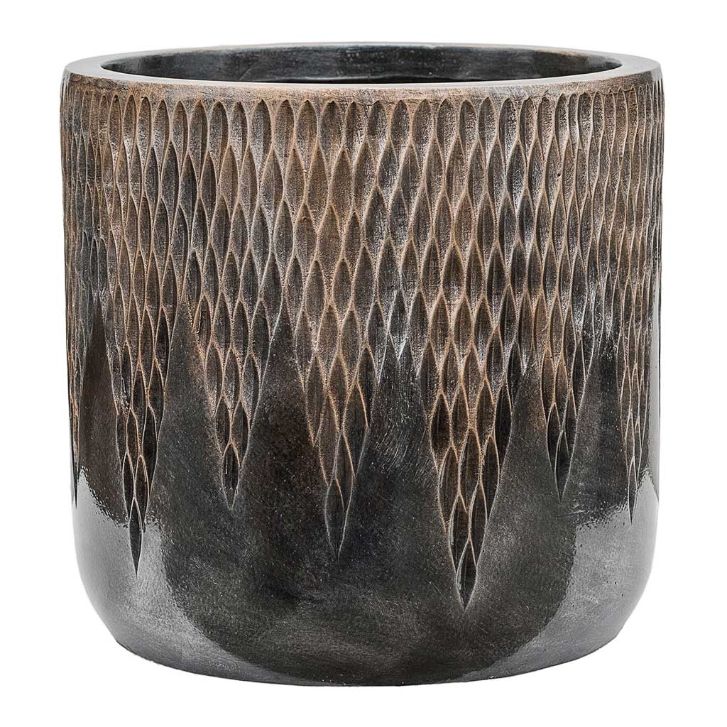 Luxe Lite Comet Cylinder Planter - Bronze - Medium