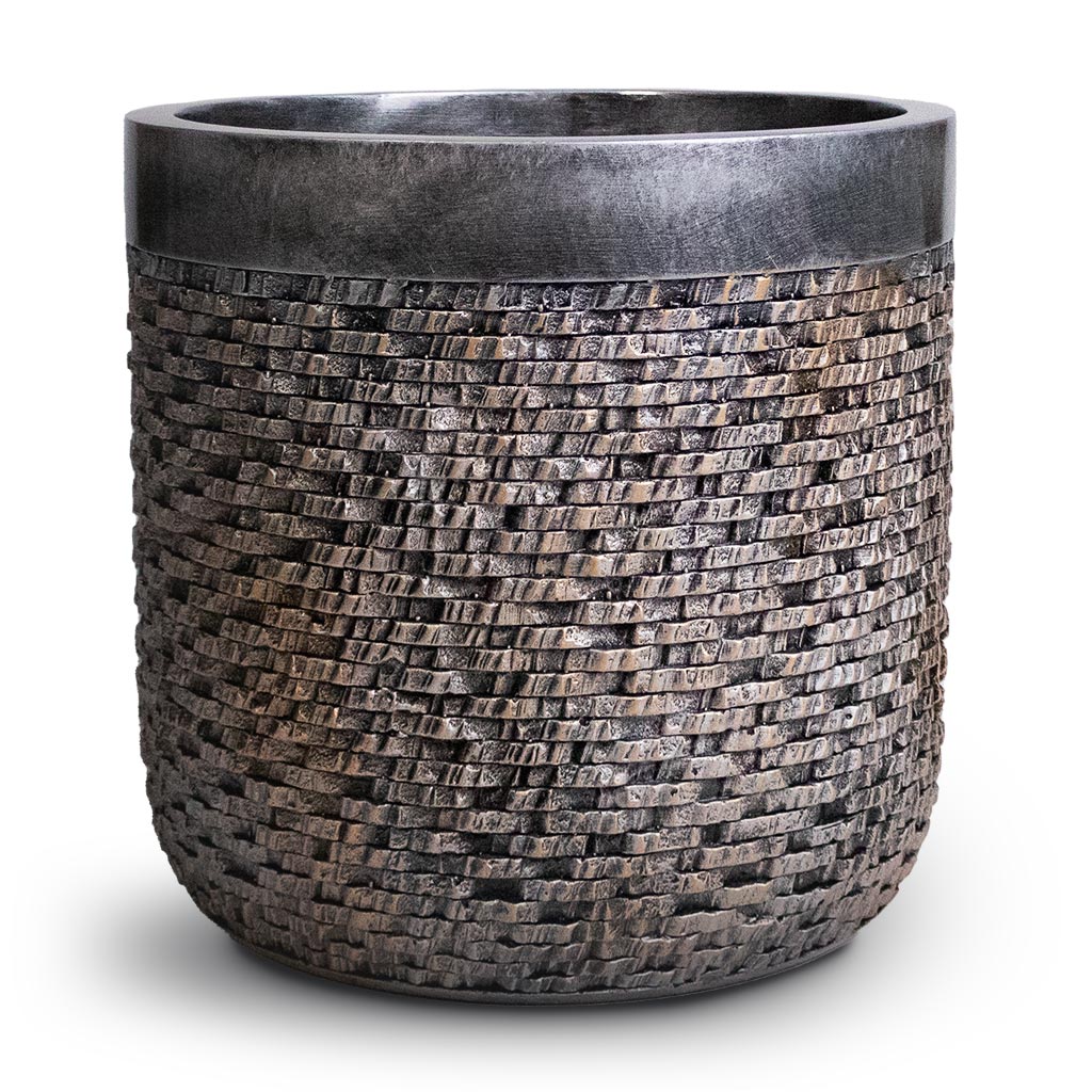Luxe Lite Layer Cylinder Planter - Bronze