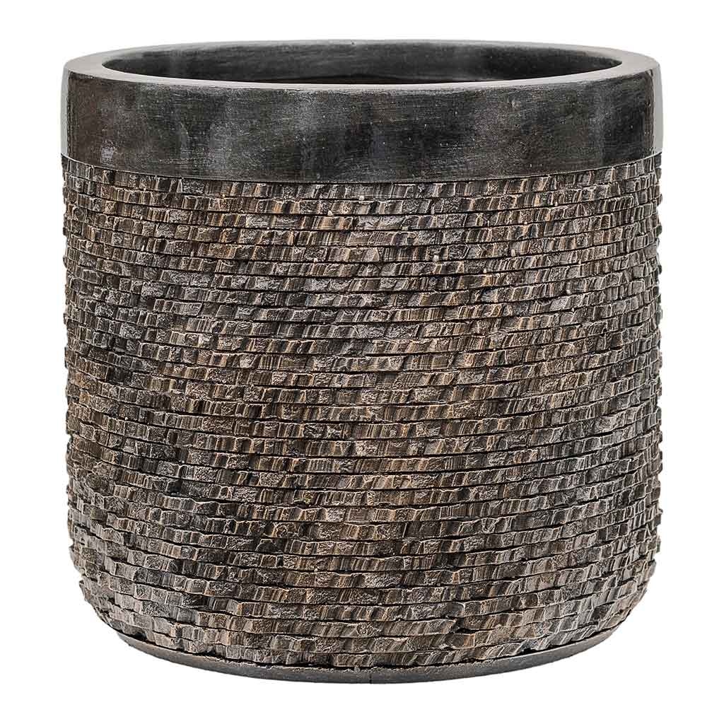 Luxe Lite Layer Cylinder Planter Bronze
