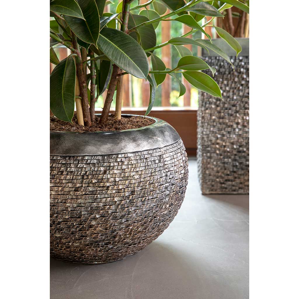 Luxe Lite Layer Globe Planter Bronze