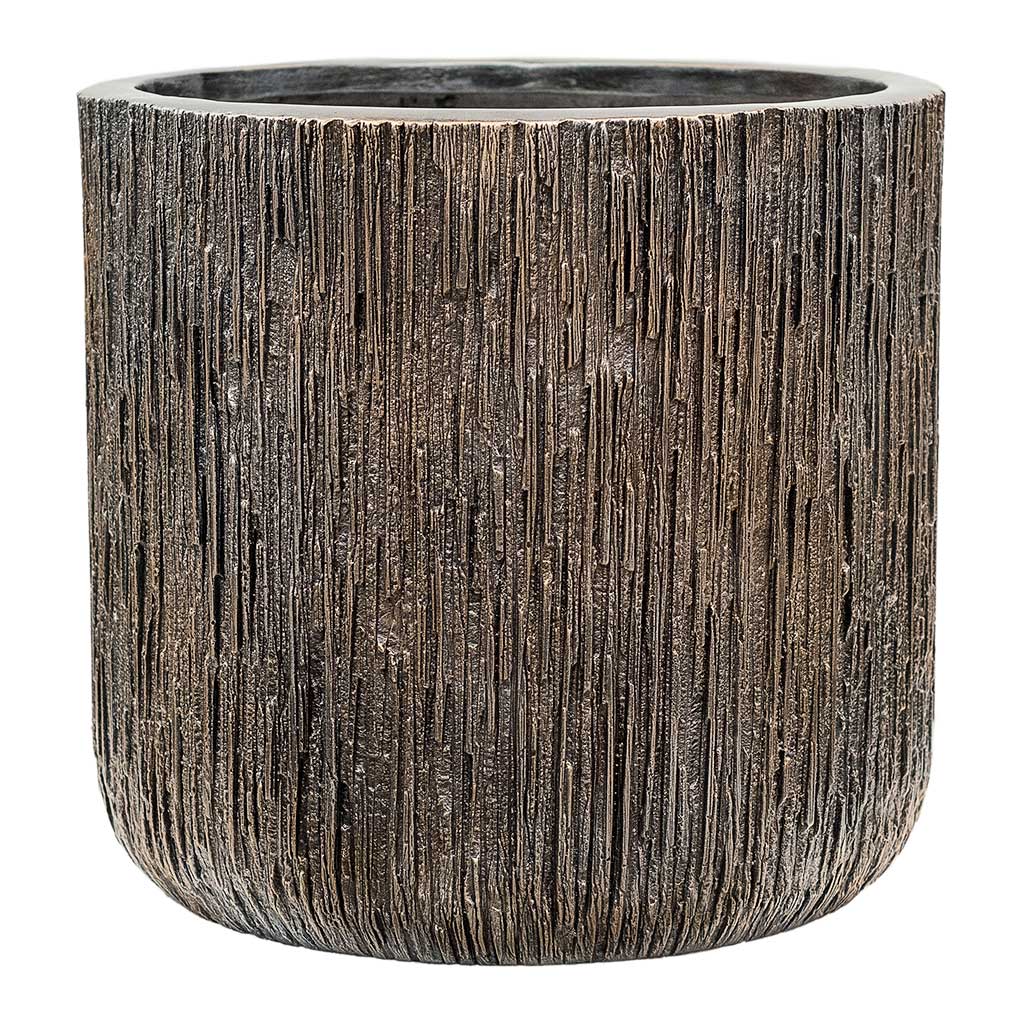 Luxe Lite Waterfall Cylinder Planter Bronze Large