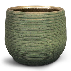 Lydia Plant Pot - Shiny Green 18