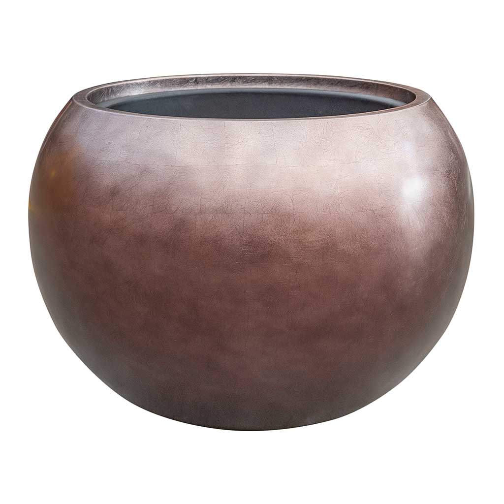 Metallic Couple Plant Pot - Matt Coffee
