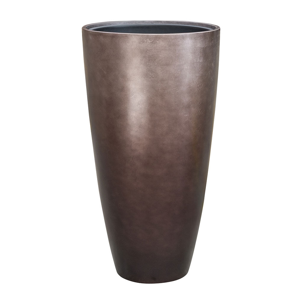 Metallic Partner Planter - Matt Coffee 75cm