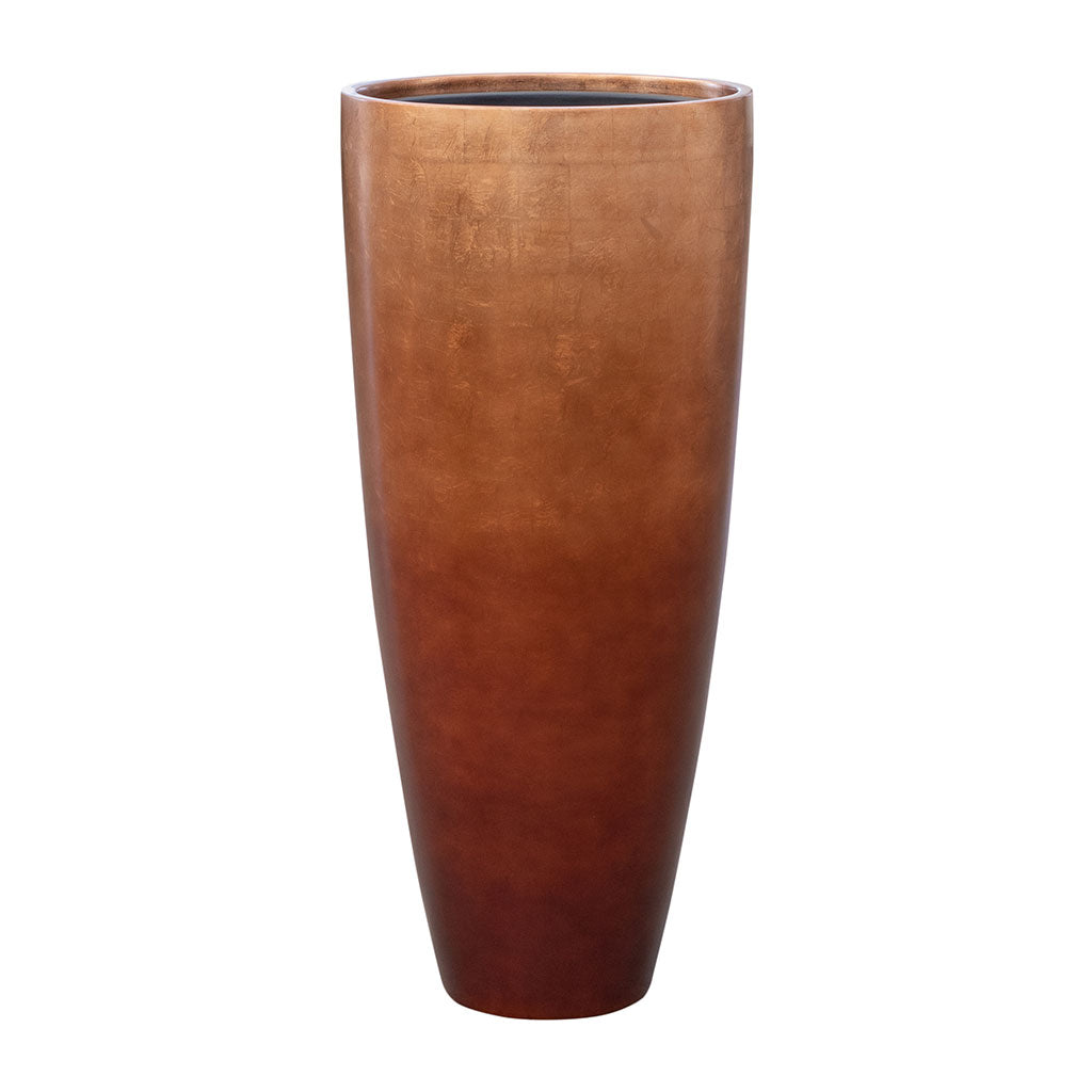 Metallic Partner Planter - Matt Copper 90cm