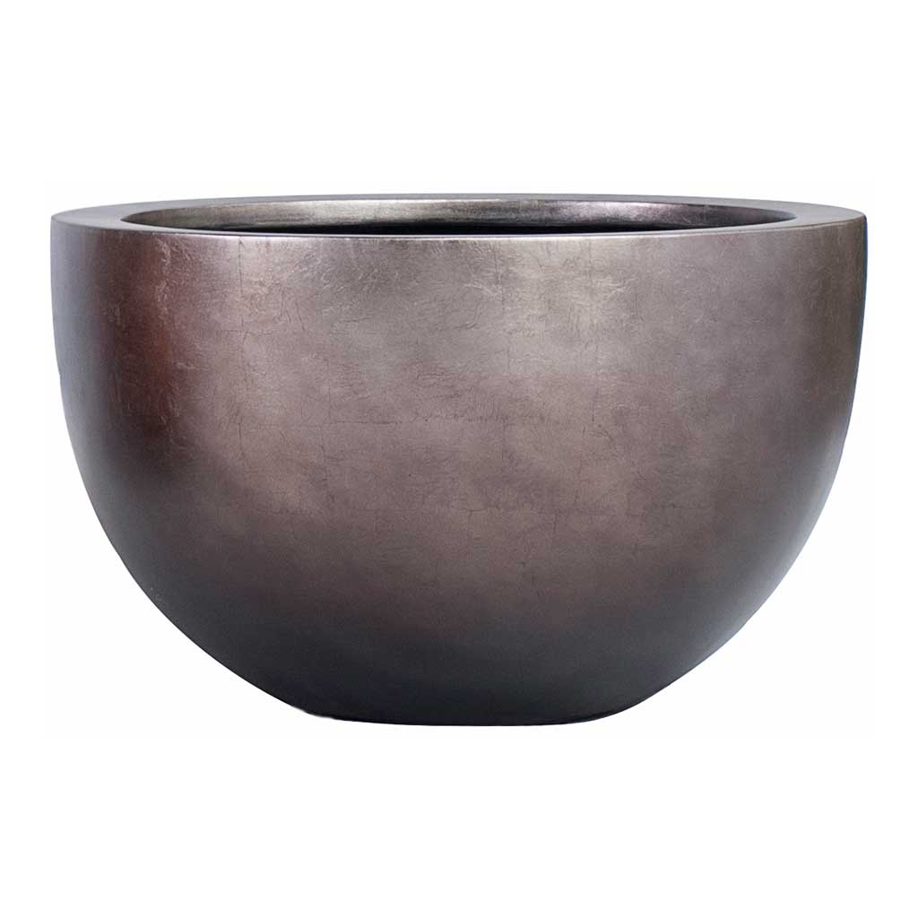Metallic Plant Bowl - Matt Coffee - 45 x 27cm