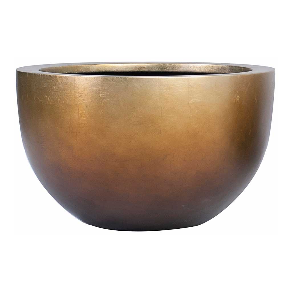 Metallic Plant Bowl - Matt Honey - 45 x 27cm