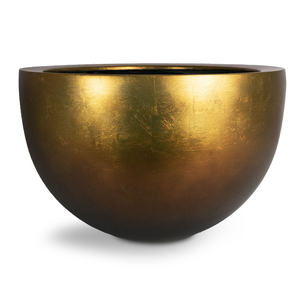Metallic Plant Bowl - Matt Honey