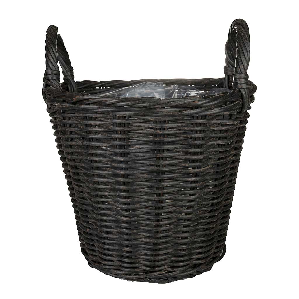 Nanna Wicker Plant Basket - Dark Brown