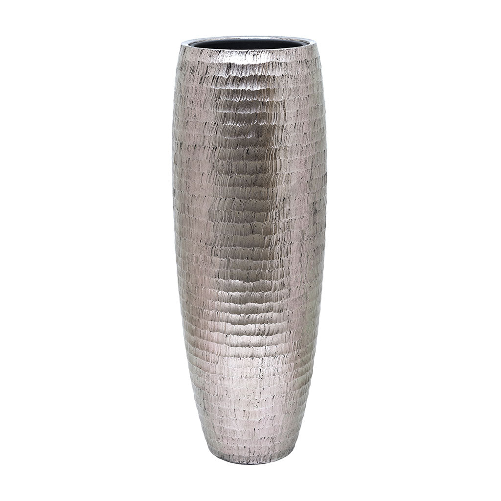 tall silver plant pots Opus Hammered Partner Planter - Silver - Quality Planters | Hortology