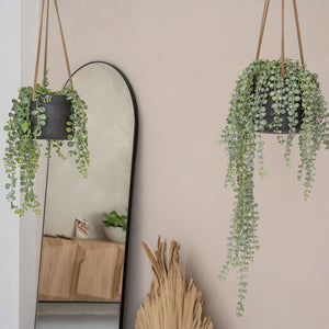 Patt Hanging Plant Pots - Black Washed & Mirror