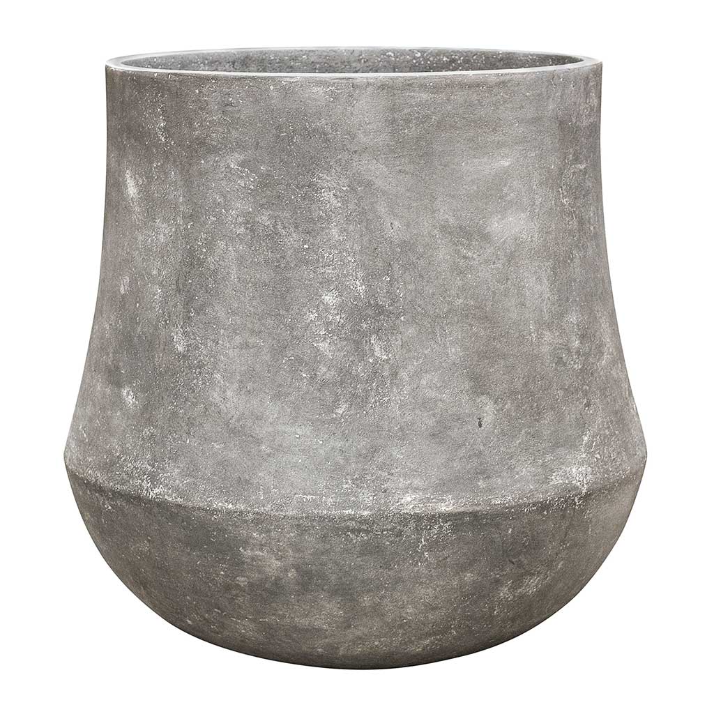 Polystone Coated Darcy Planter - Raw Grey - Small