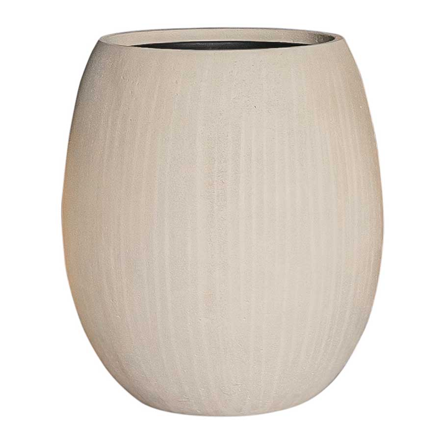 Polystone Coated Plain Balloon Planter Natural - Medium