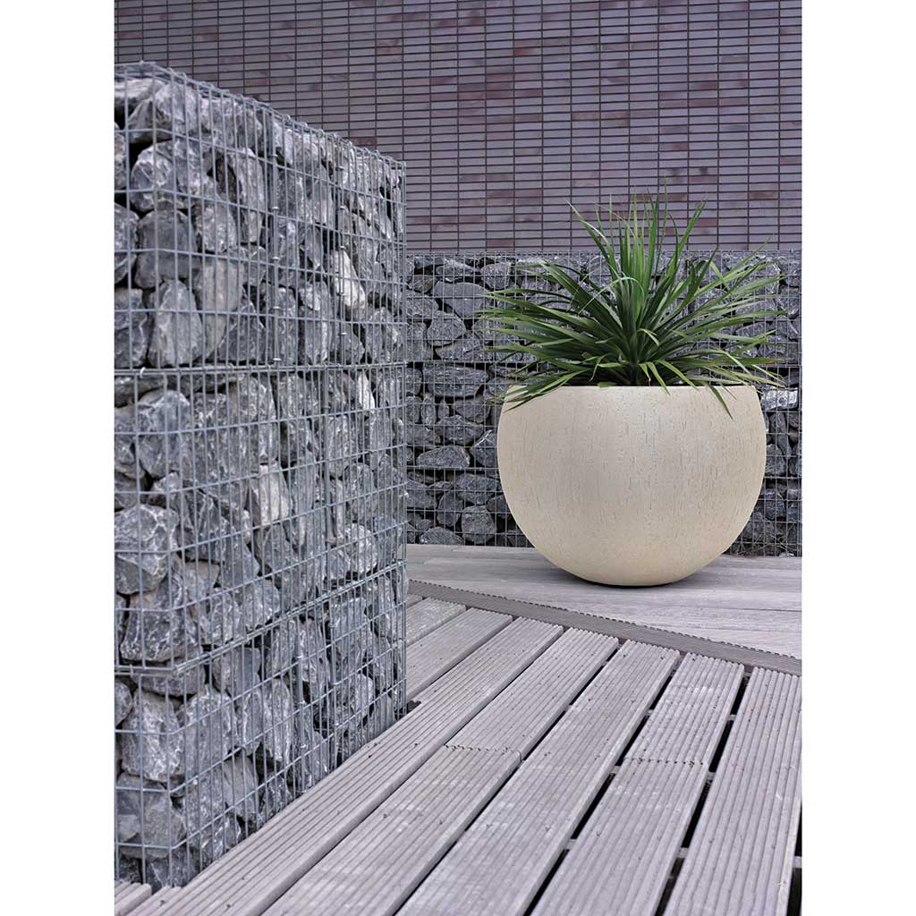 Raindrop Bowl Planter - Stone - Outdoor Planter