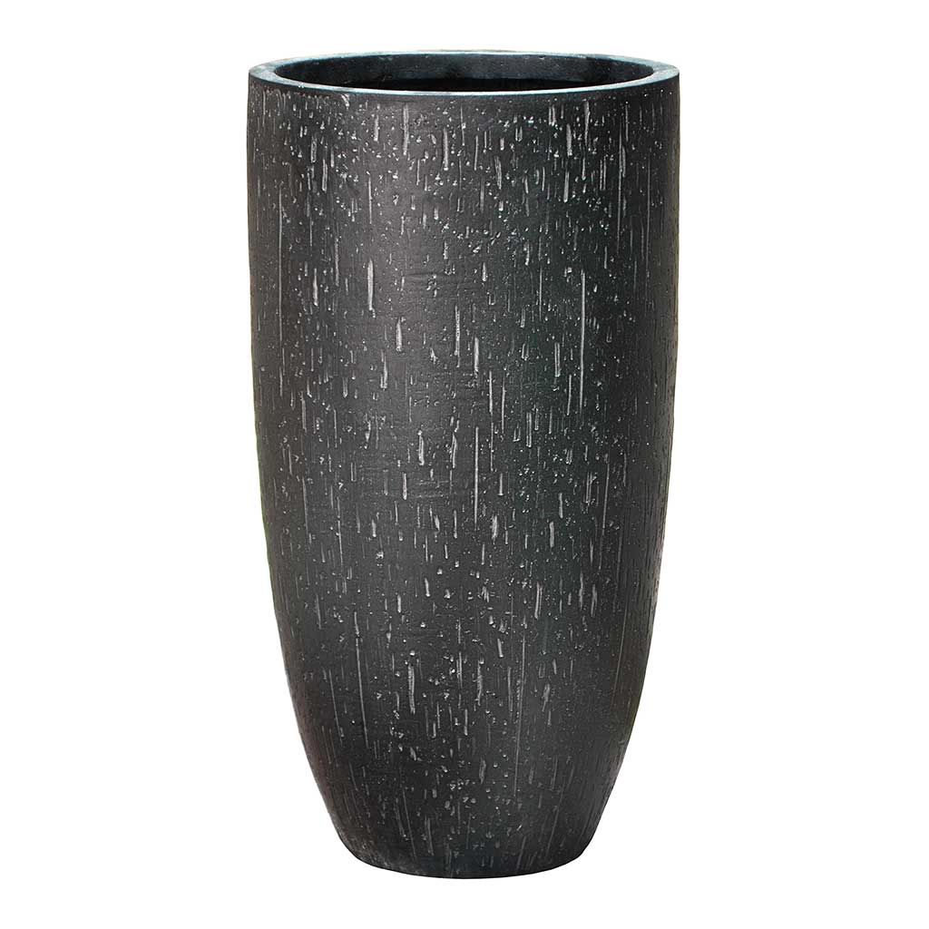 Raindrop Tall Vase Planter - Anthracite 42cm