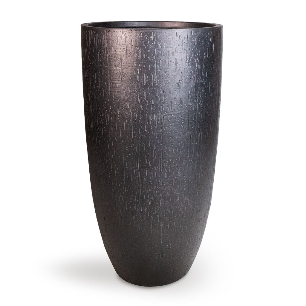 Raindrop Tall Vase Planter - Anthracite Large