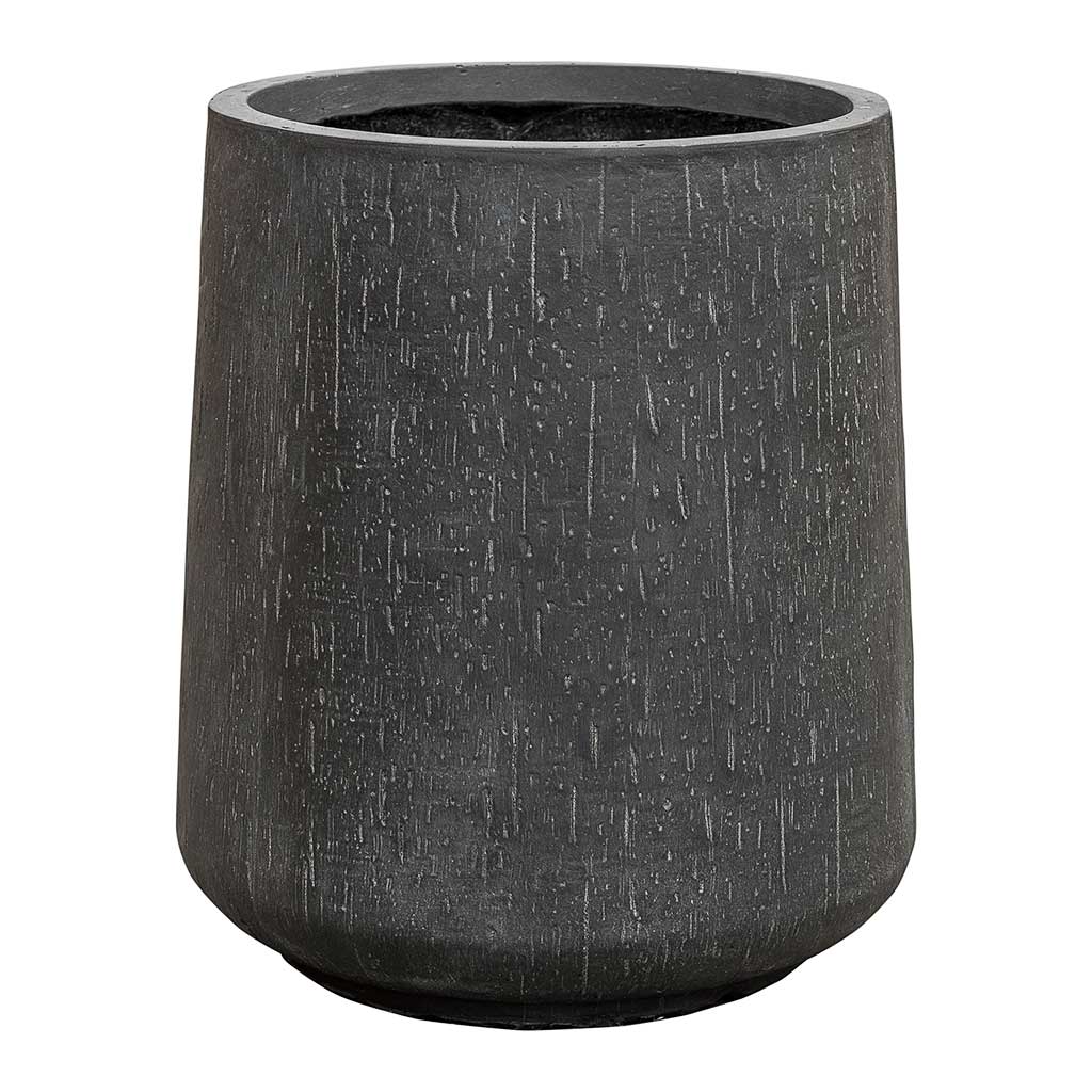 Raindrop Tube High Round Planter Anthracite