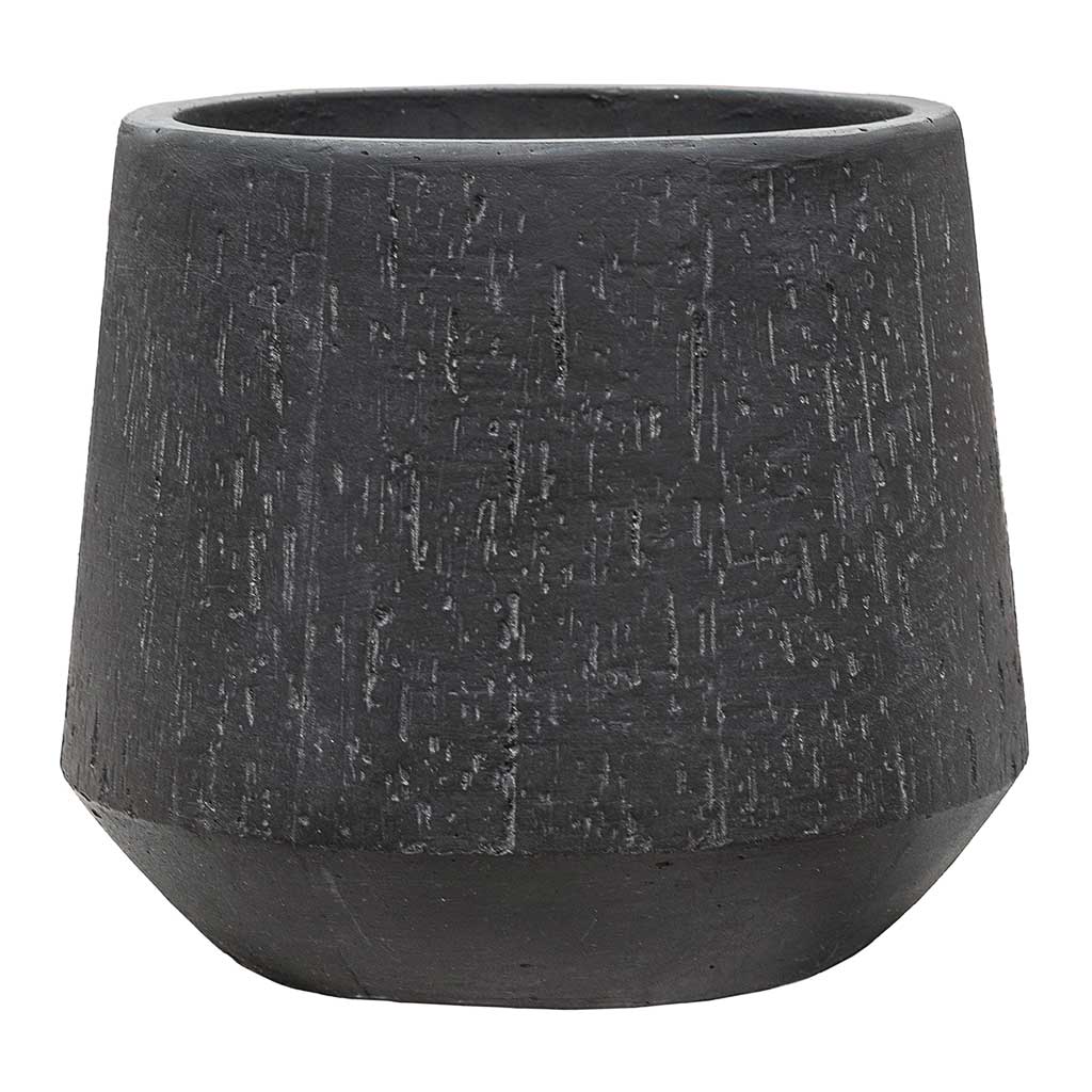 Raindrop Tube Round Planter Anthracite - Medium