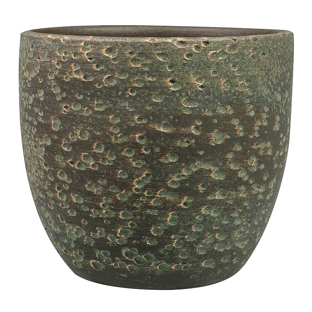 Rinca Plant Pot - Shiny Green - Small