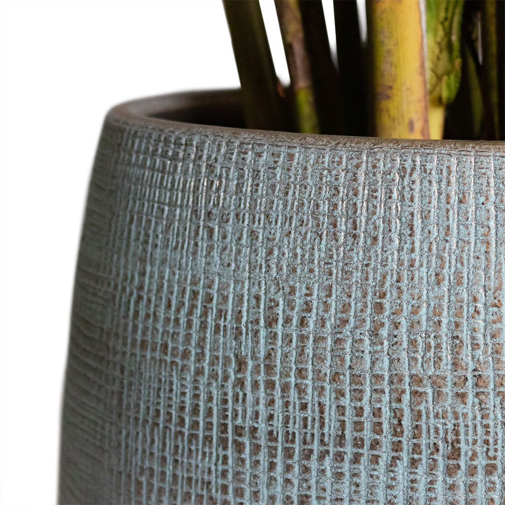 Ryan Plant Pot - Blue Gold - Close Up