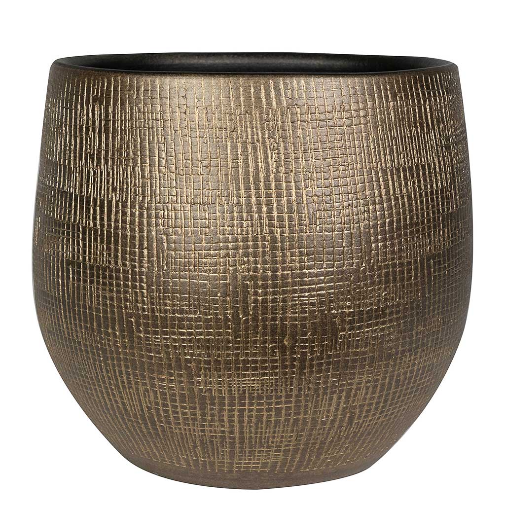 large gold plant pot Ryan Plant Pot - Shiny Gold - Quality Plant Pots | Hortology