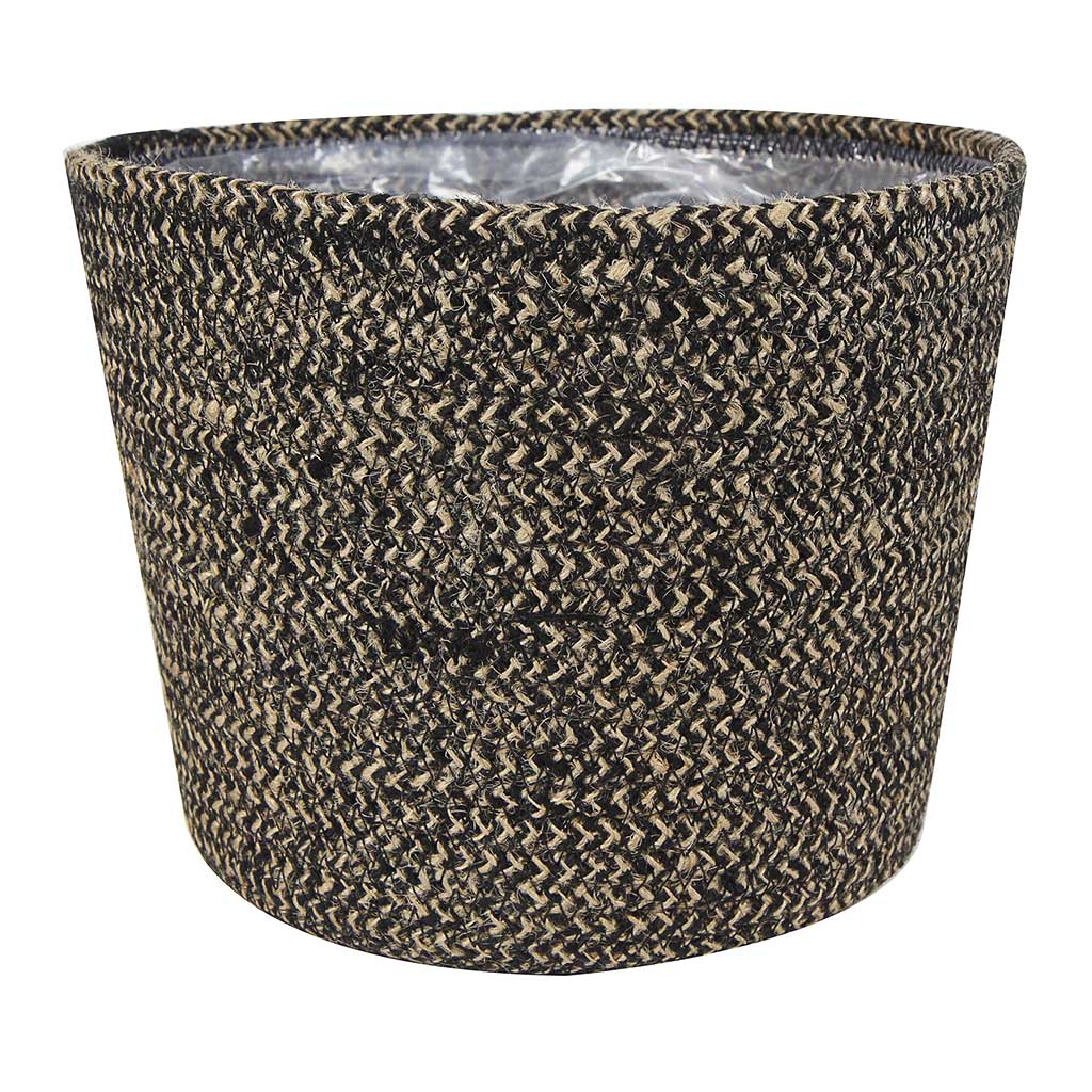 Selin Plant Basket - Black Weave - Small