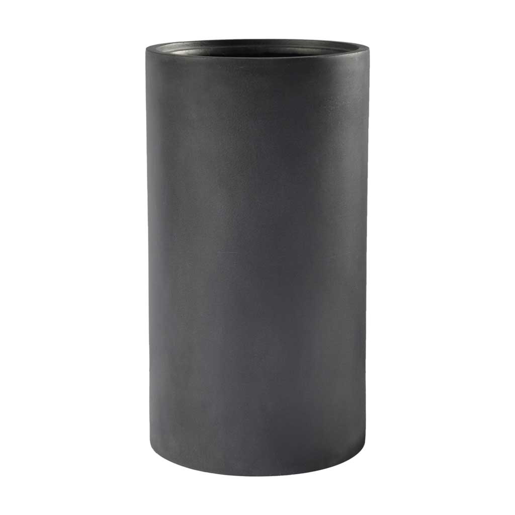 Solid Cylinder Planter - Dark Grey
