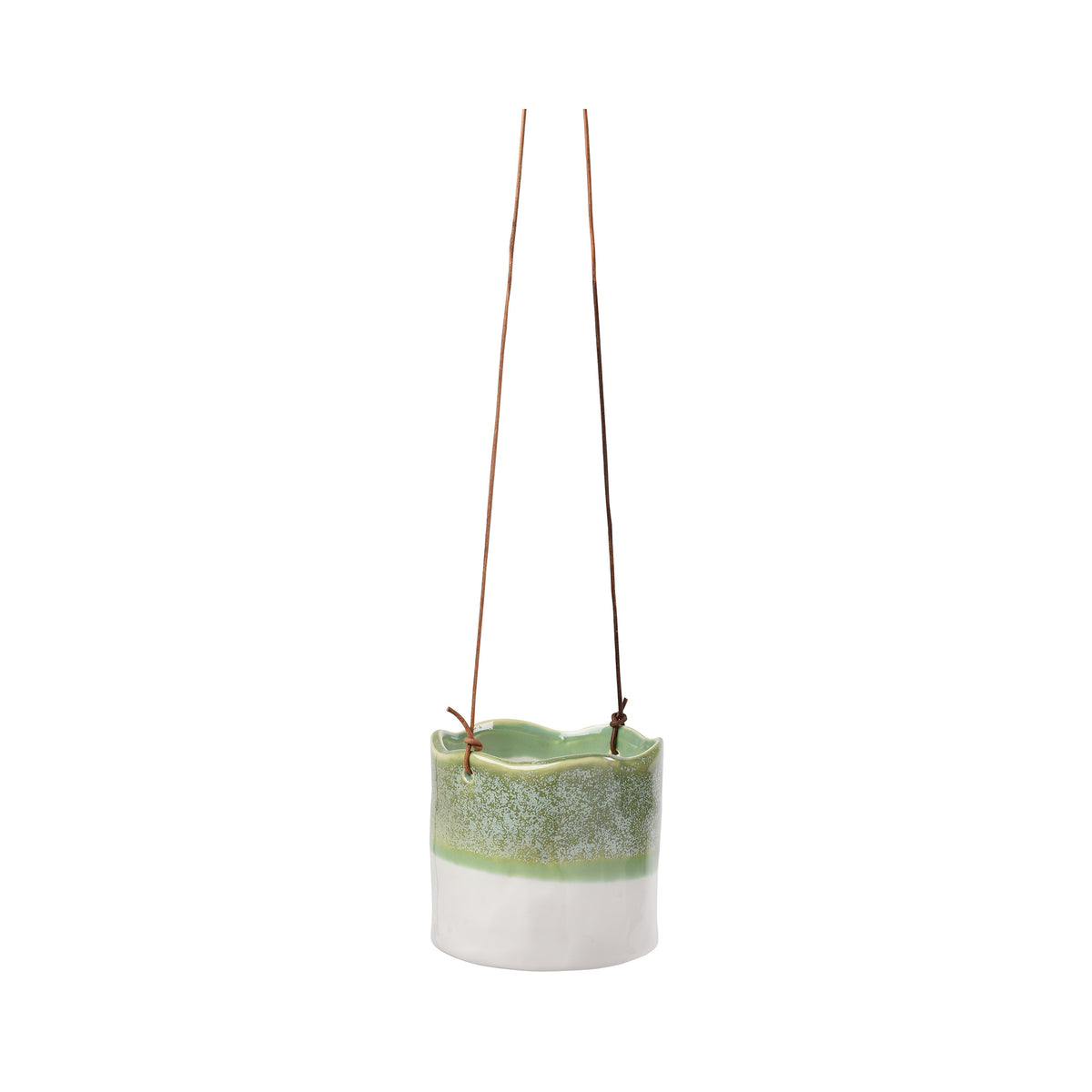 Wave Hanging Indoor Plant Pots - leather string